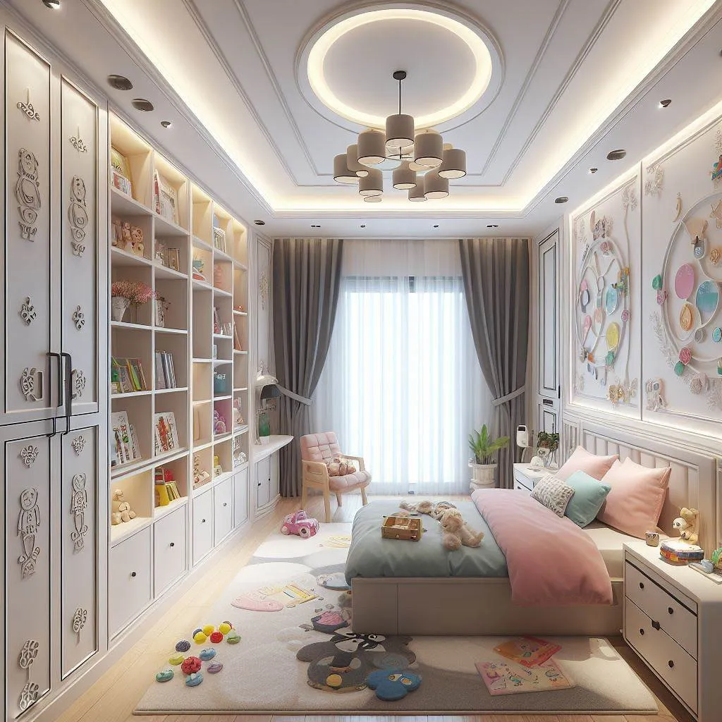 Gypsum board designs for childrens bedrooms 2